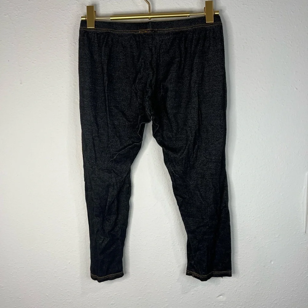 Women’s Small Dark Wash Jeggings Stretch Denim Leggings Capri Pants